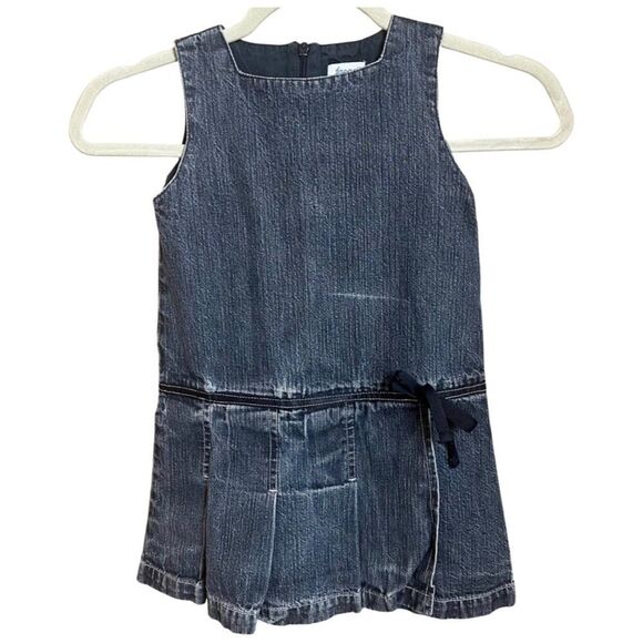 Jacadi Sleeveless Denim Dress Sz. 6 - Picture 1 of 6